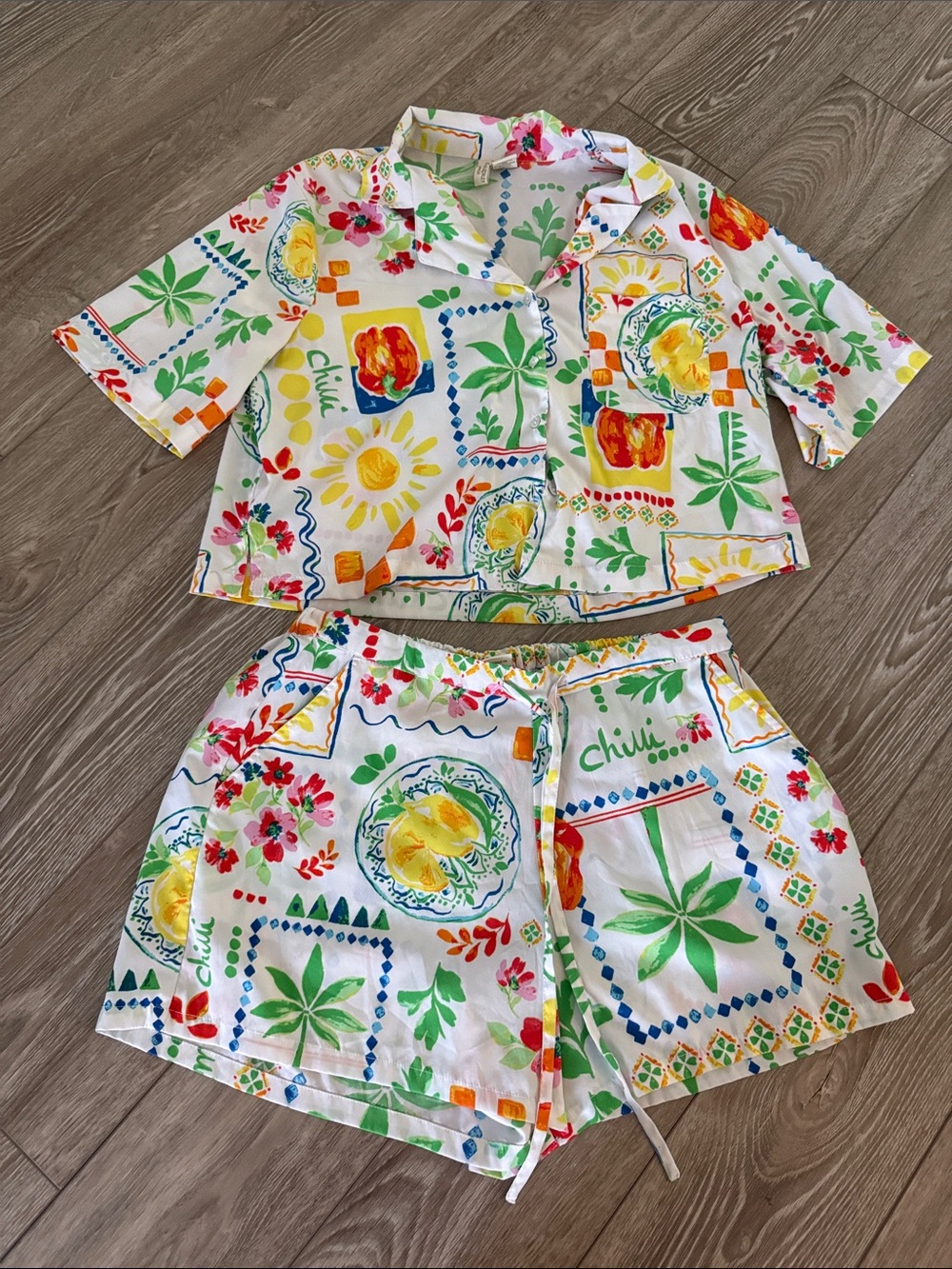 Cynthia Rowley Tropical Pajama Set, Sz M